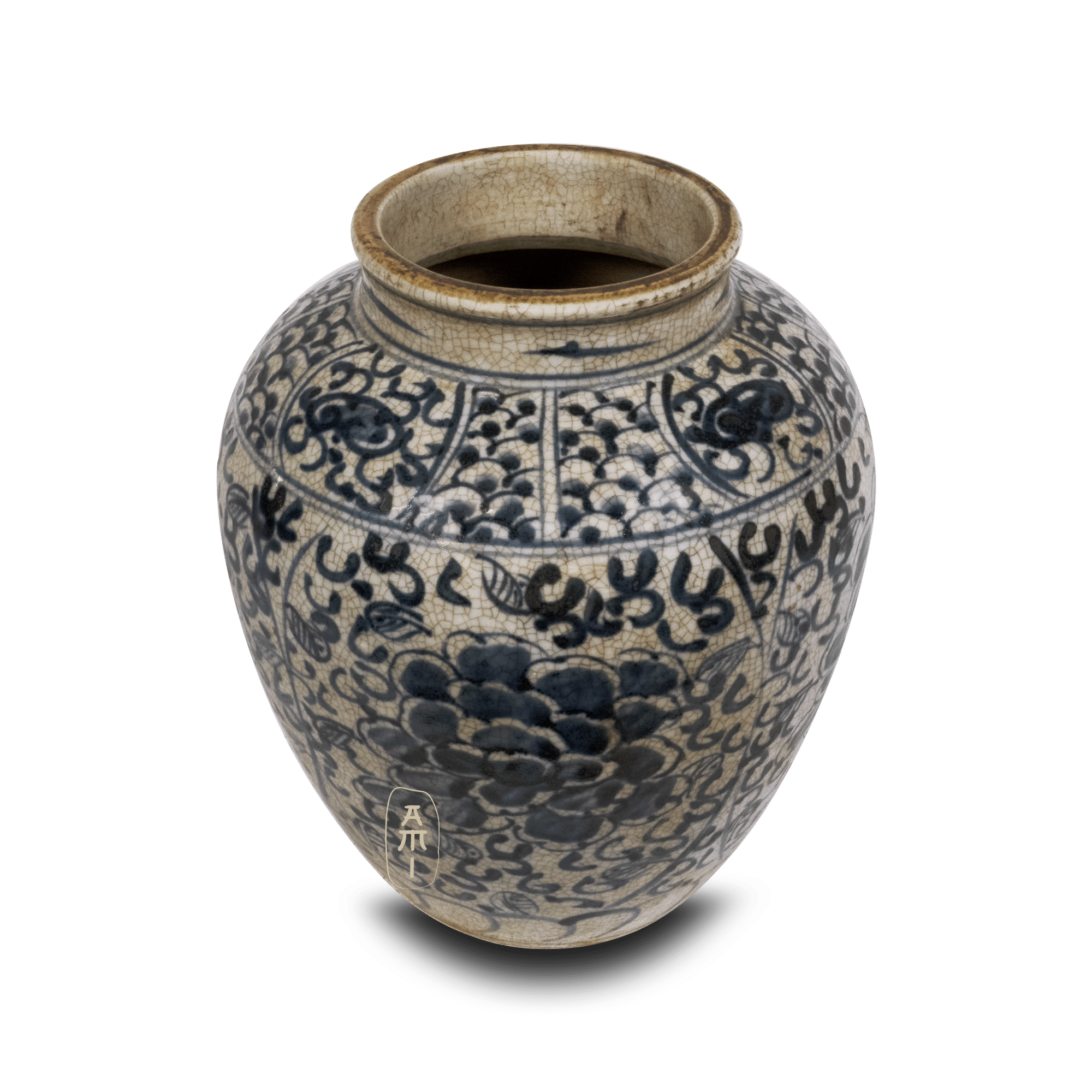 Little porcelain pot floral Asian Mix Interior