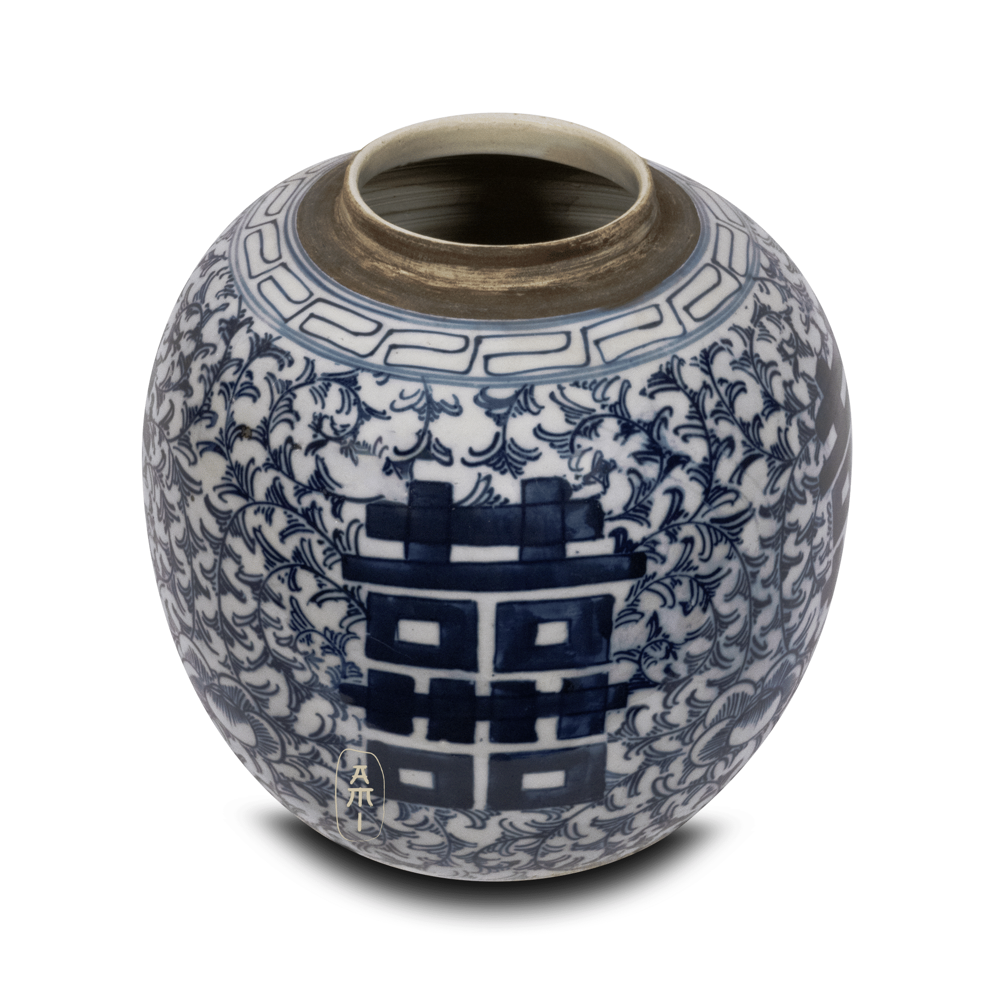 Porcelain pot double happiness Asian Mix Interior