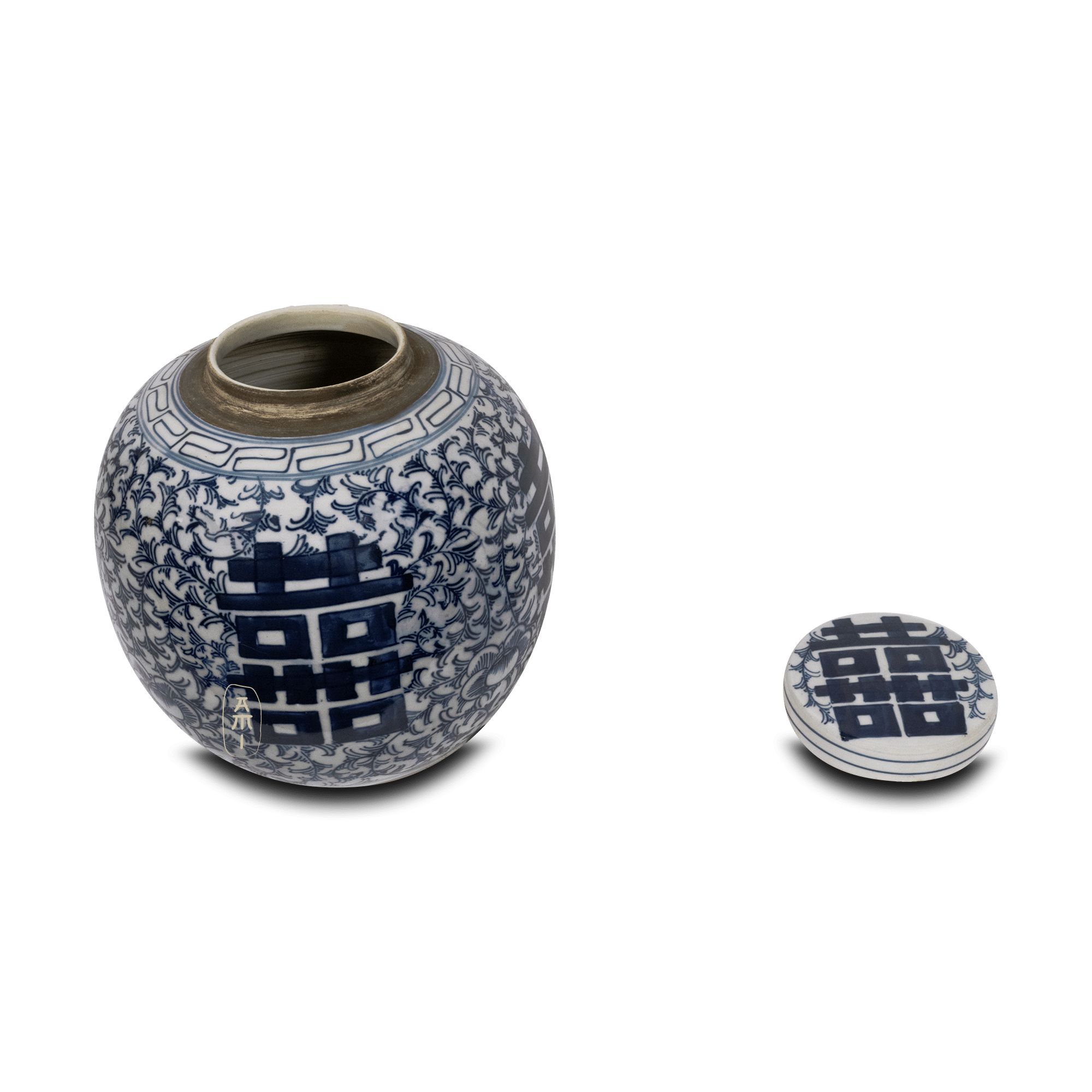 Porcelain pot double happiness Asian Mix Interior