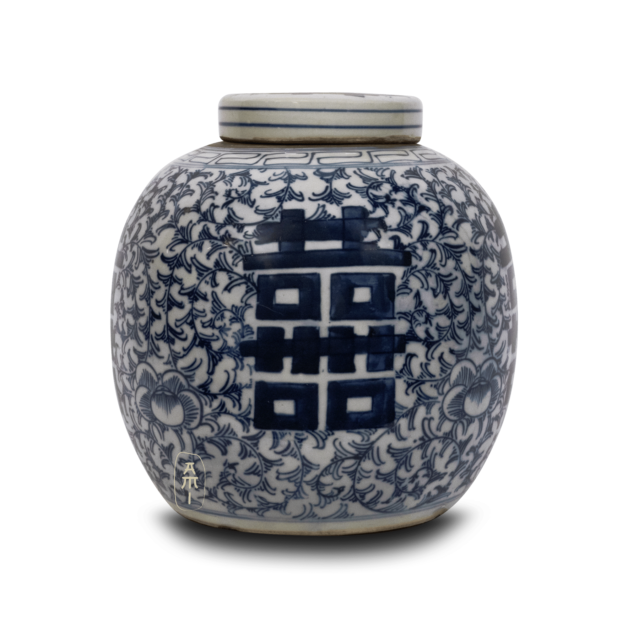 Porcelain pot double happiness Asian Mix Interior