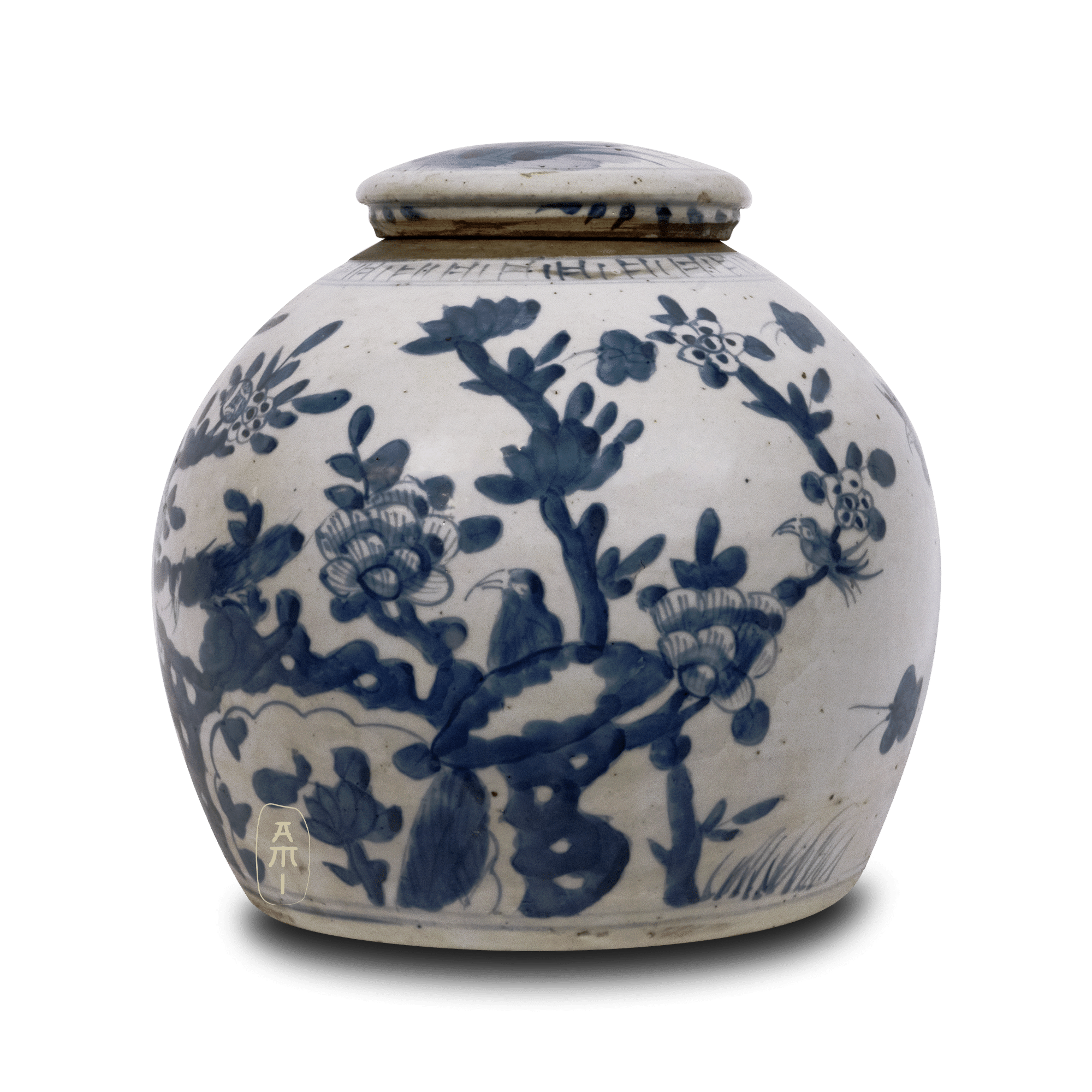 Ceramic pot old finish Asian Mix Interior