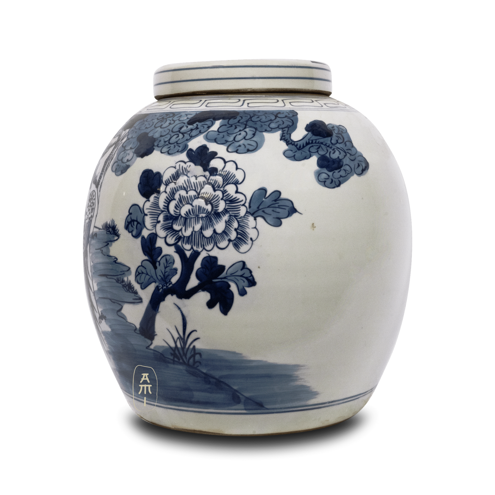 Porcelain pot pheasant XL Asian Mix Interior