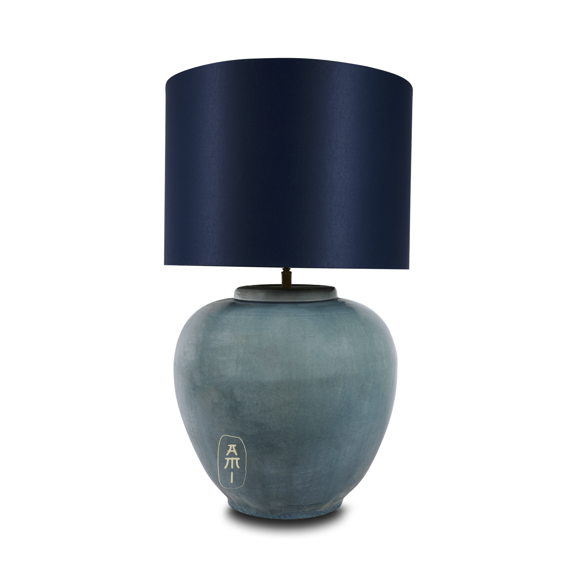 Large light blue lamp base Asian Mix Interior