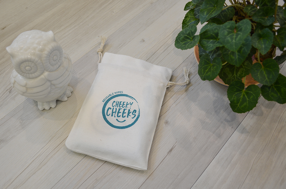 Cheeky Cheeks Reusable Wipes BUM Teal Yellow 12 Pack A Side Project