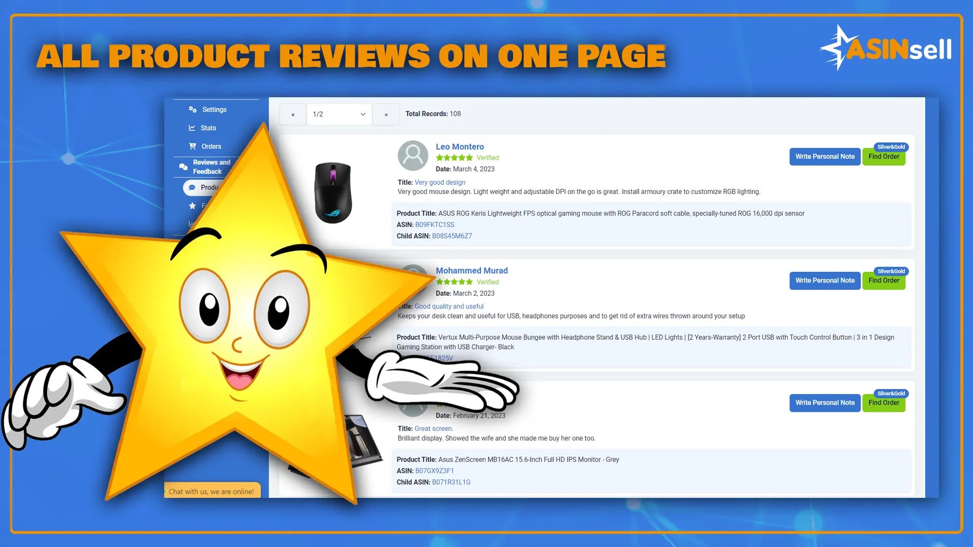ASINsell Software for Amazon About Review & Feedback and more for