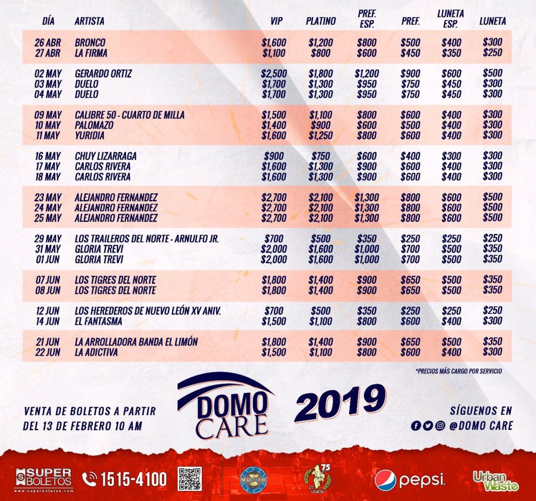 INICIA LA VENTA DE BOLETOS DE LA TEMPORADA 2019 DEL DOMO CARE Así Soy TV