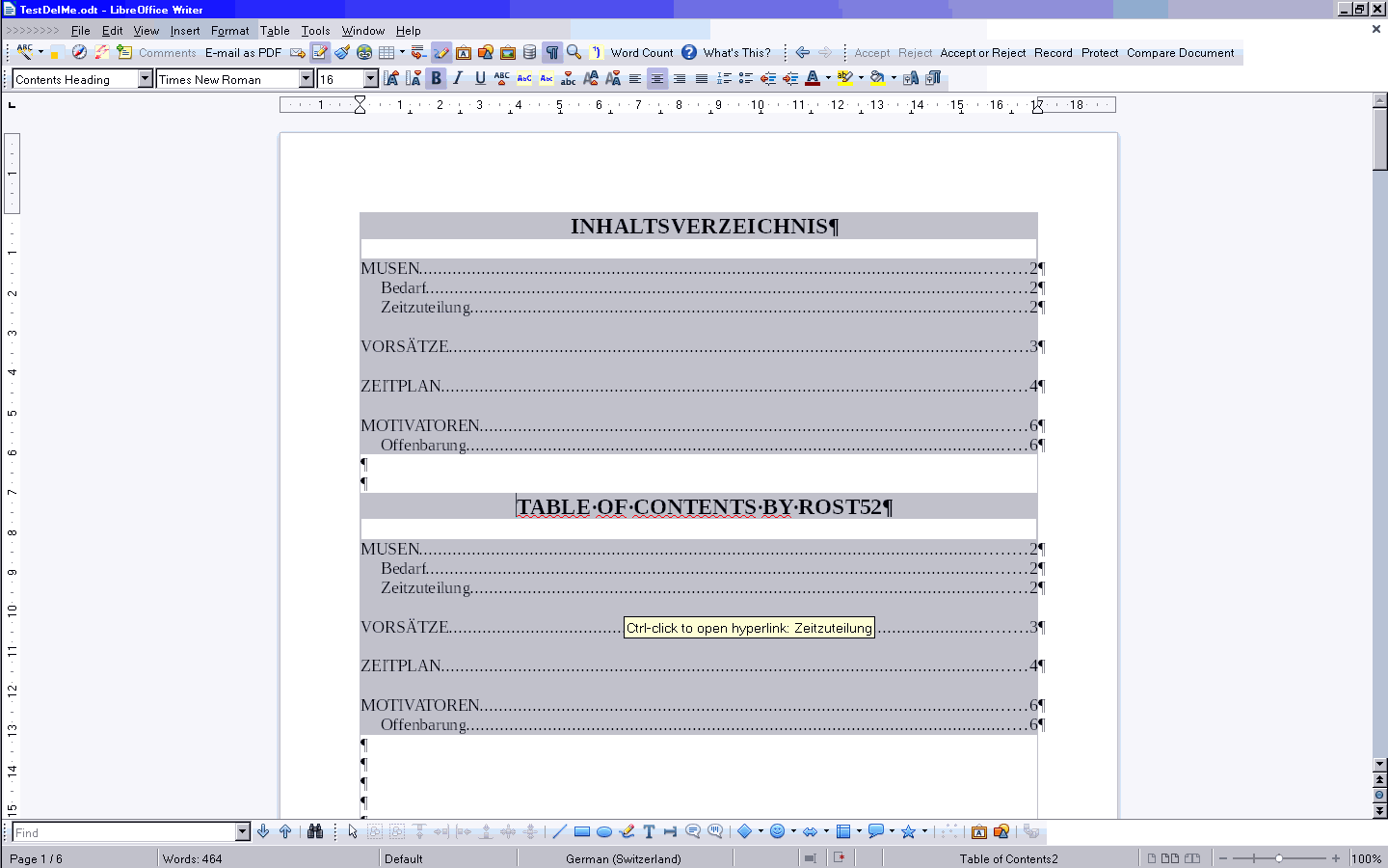 Table of Content English Ask LibreOffice