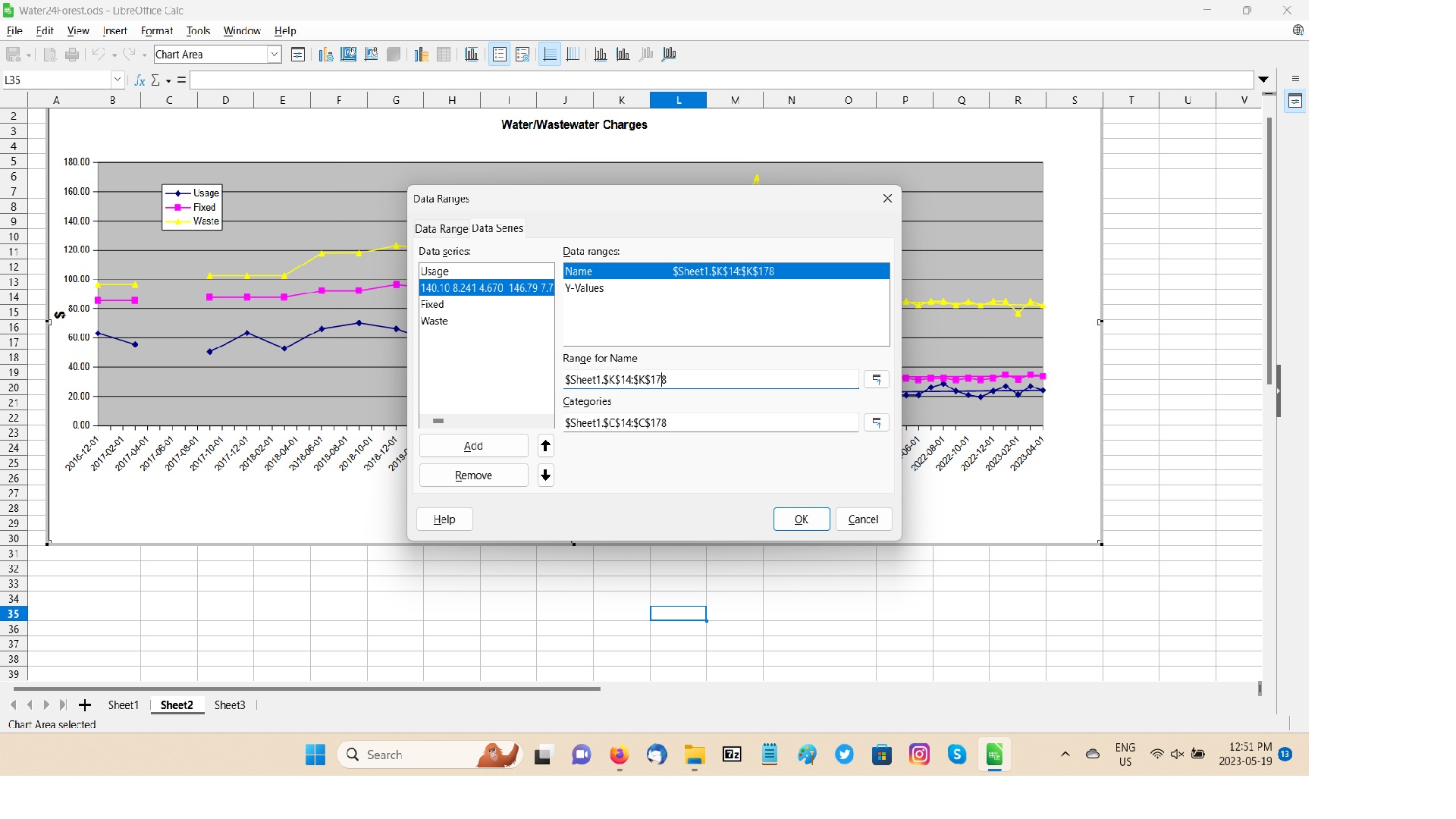 Add data series to existing chart from 2nd sheet English Ask