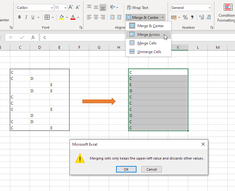 CALC Merge only columns not rows English Ask LibreOffice