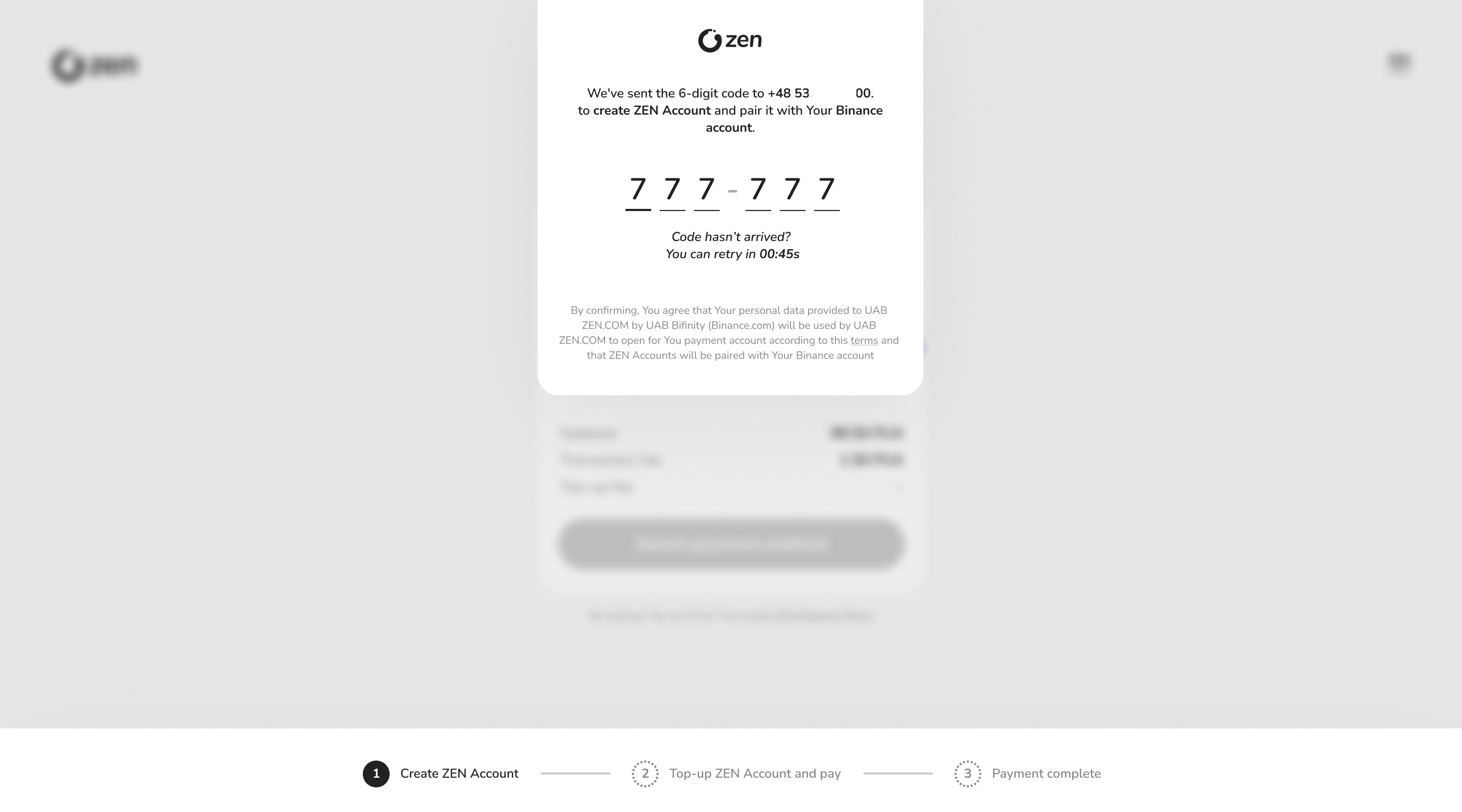Registering in ZEN via Binance