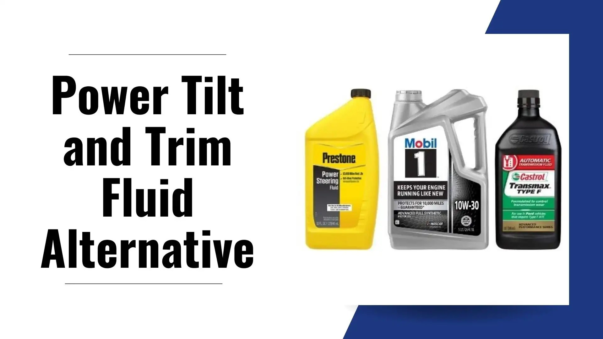 Power Tilt And Trim Fluid Alternative: Everything Explained