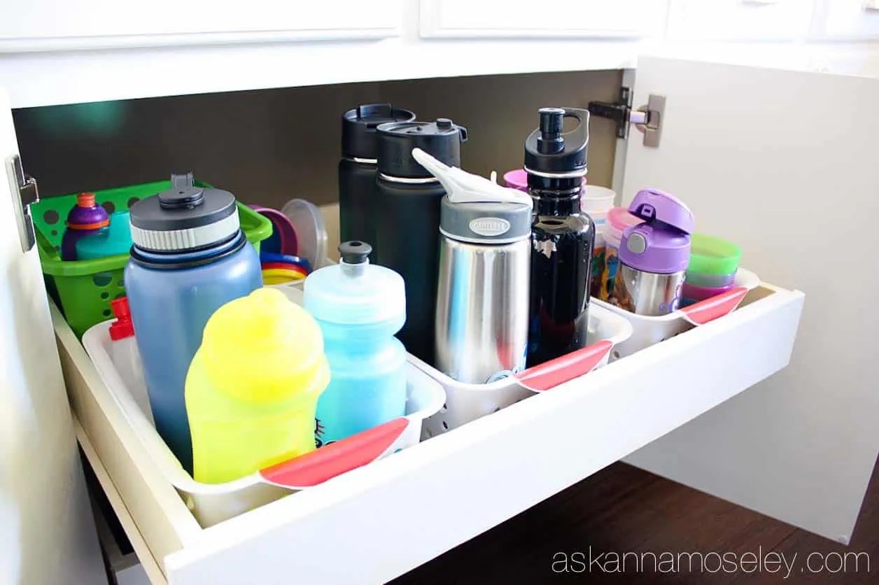 How to Organize Water Bottles Ask Anna