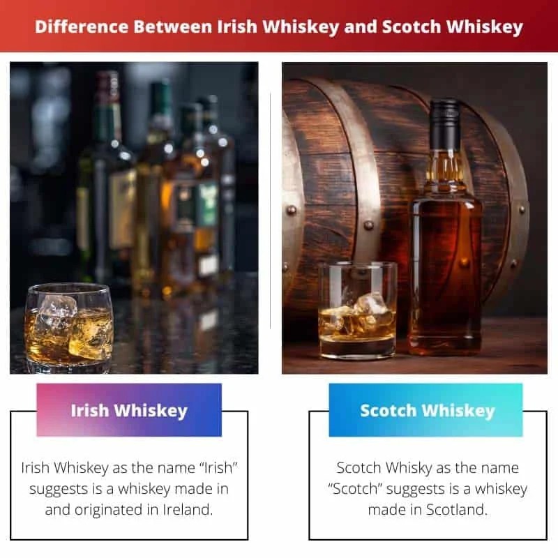 Irish Whiskey vs Scotch Whiskey Difference and Comparison