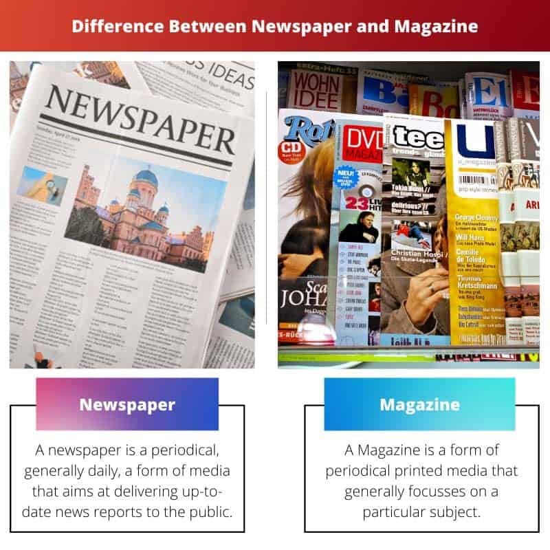 Newspaper vs Magazine Difference and Comparison