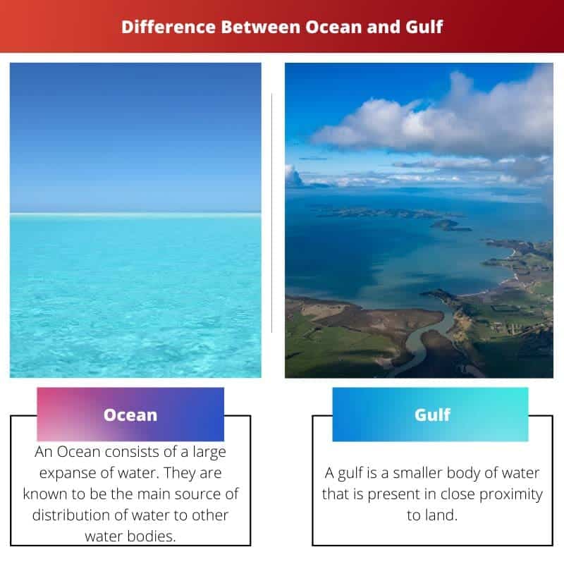 Ocean vs Gulf Difference and Comparison