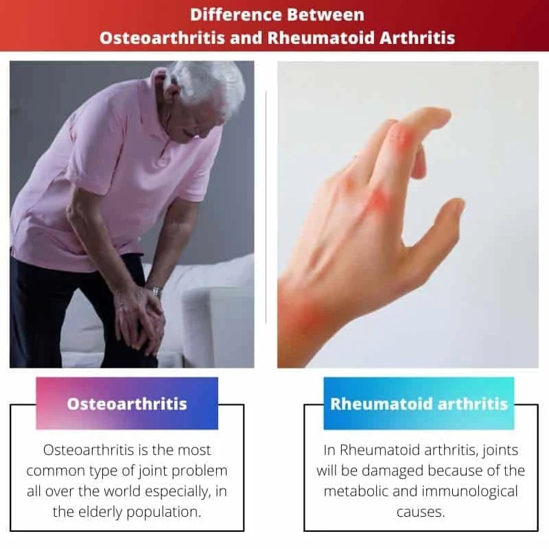 Osteoarthritis vs Rheumatoid Arthritis Difference and Comparison