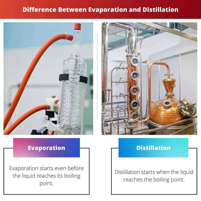 Difference Between Evaporation and Distillation