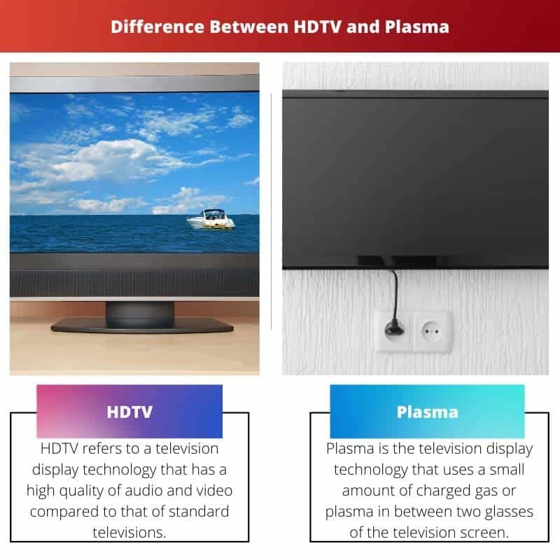 HDTV vs Plasma Difference and Comparison