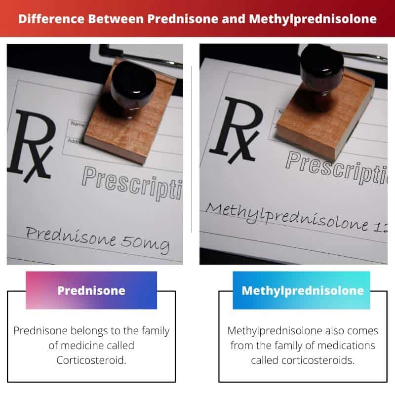 Prednisone vs Methylprednisolone Difference and Comparison