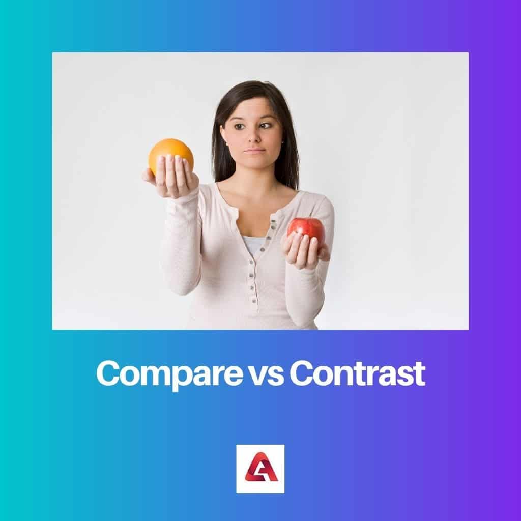 Compare vs Contrast Difference and Comparison