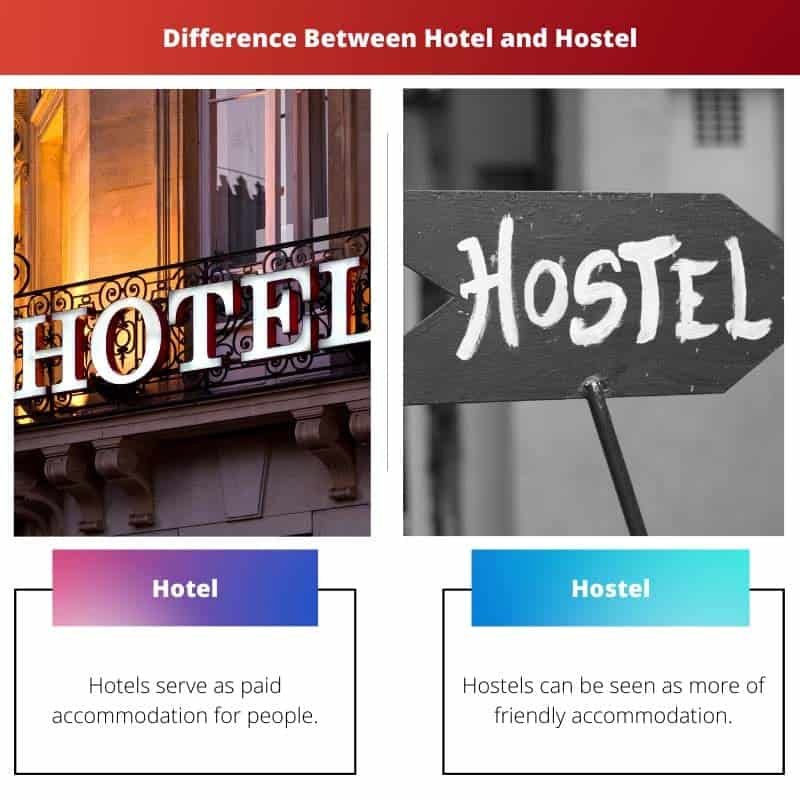 Hotel vs Hostel Difference and Comparison