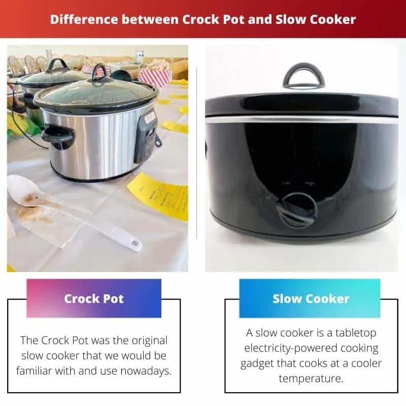 Crock Pot vs Slow Cooker Difference and Comparison