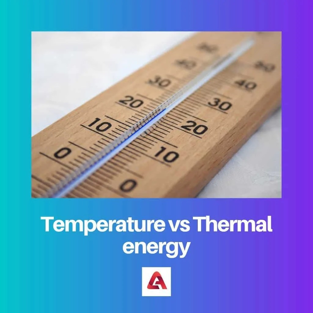 Temperature vs Thermal Energy Difference and Comparison