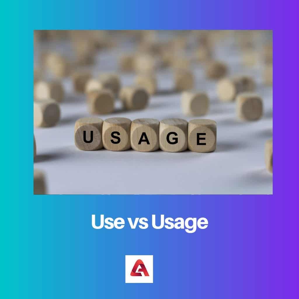 Use vs Usage Difference and Comparison