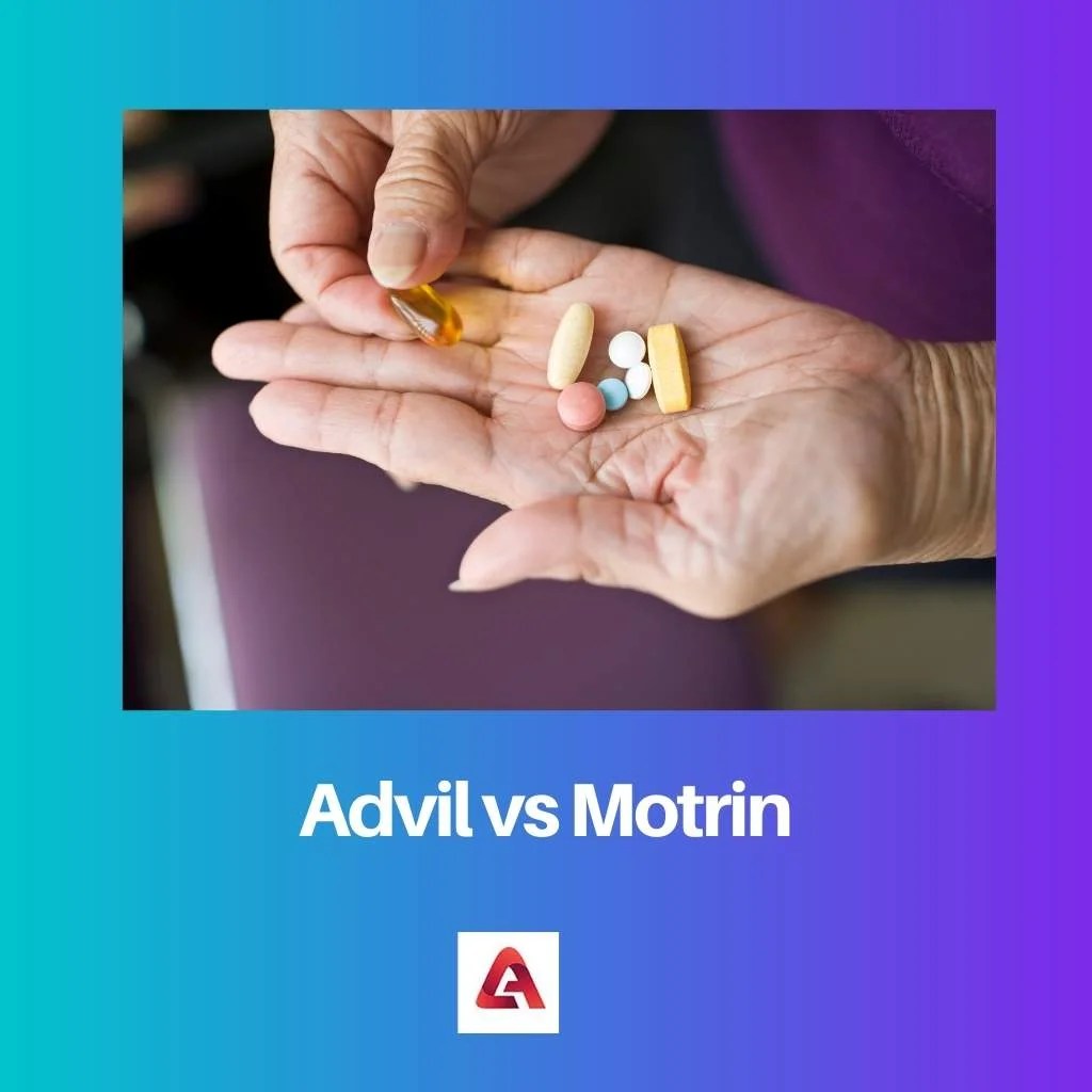Advil vs Motrin Difference and Comparison