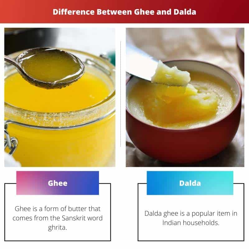 Ghee vs Dalda Difference and Comparison