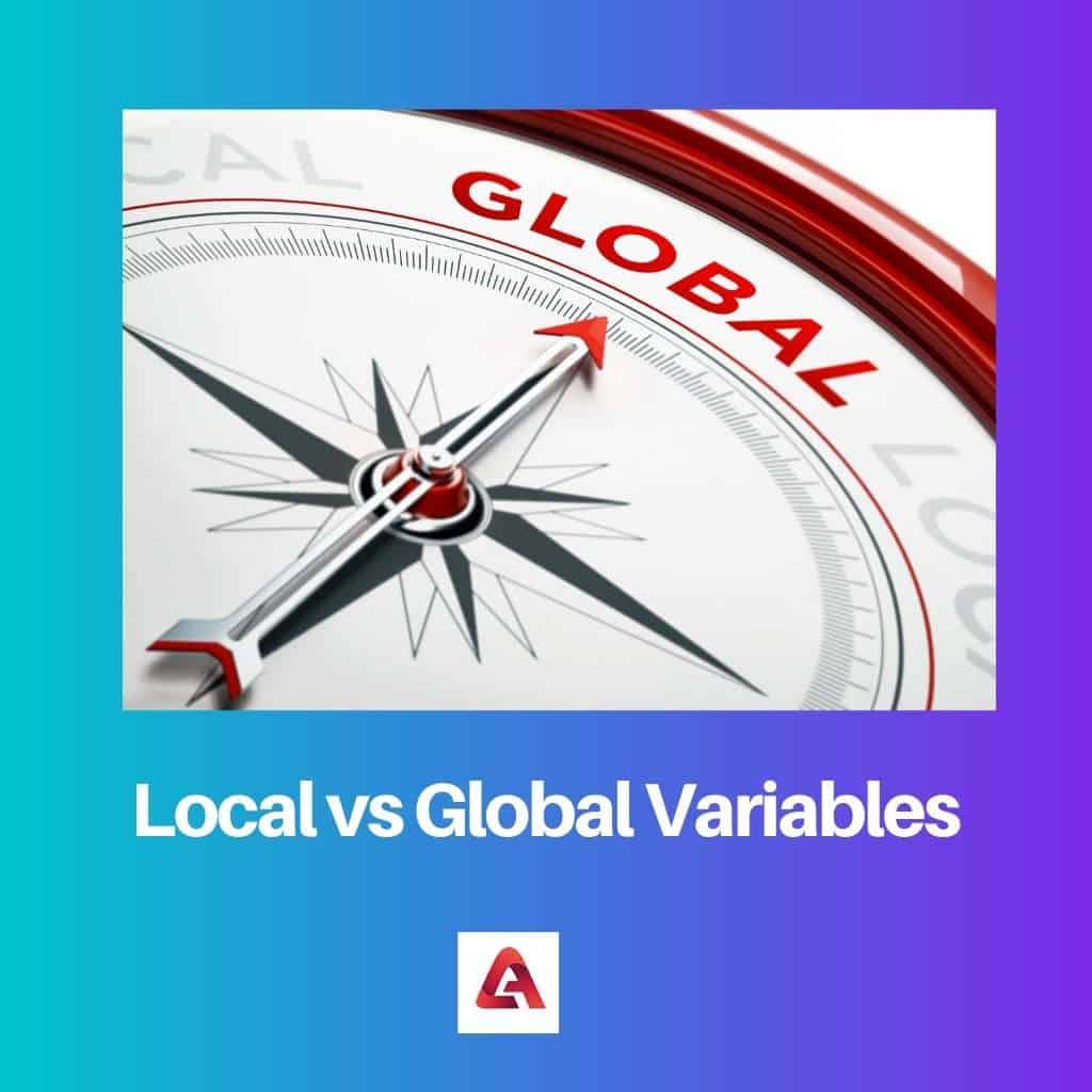 Variables locales vs globales diferencia y comparación