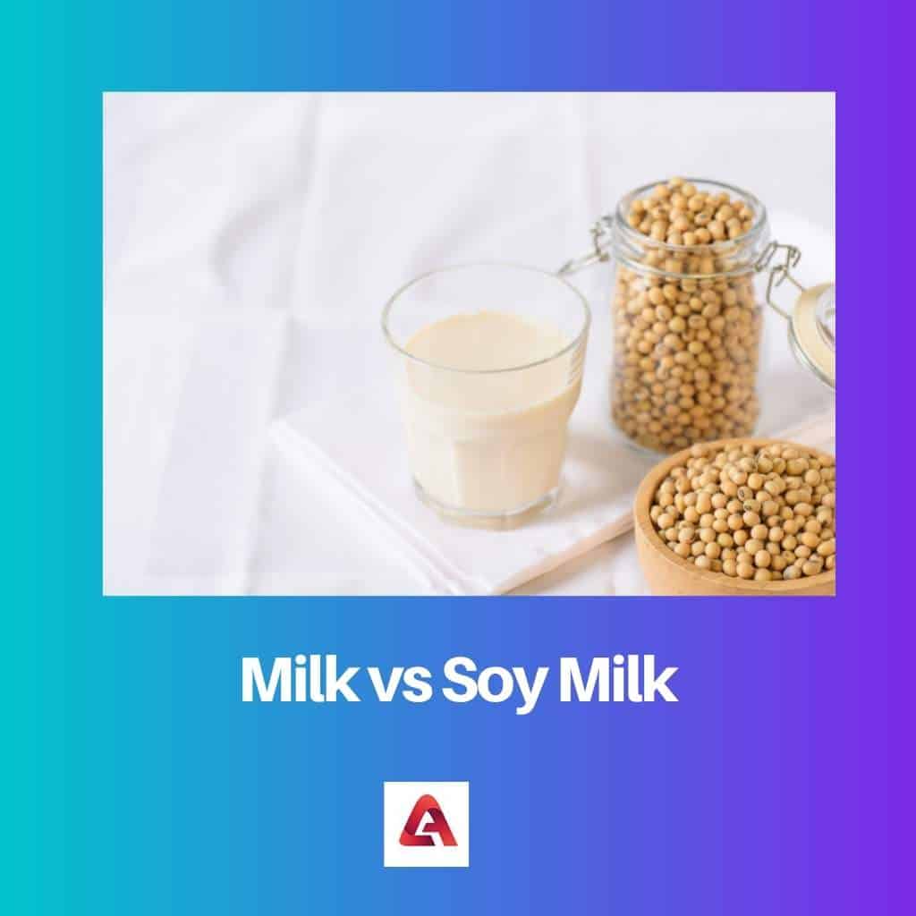 Milk vs Soy Milk Difference and Comparison