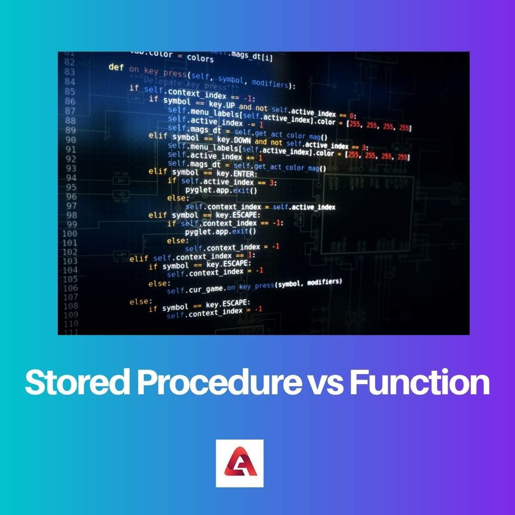 Stored Procedure vs Function Difference and Comparison