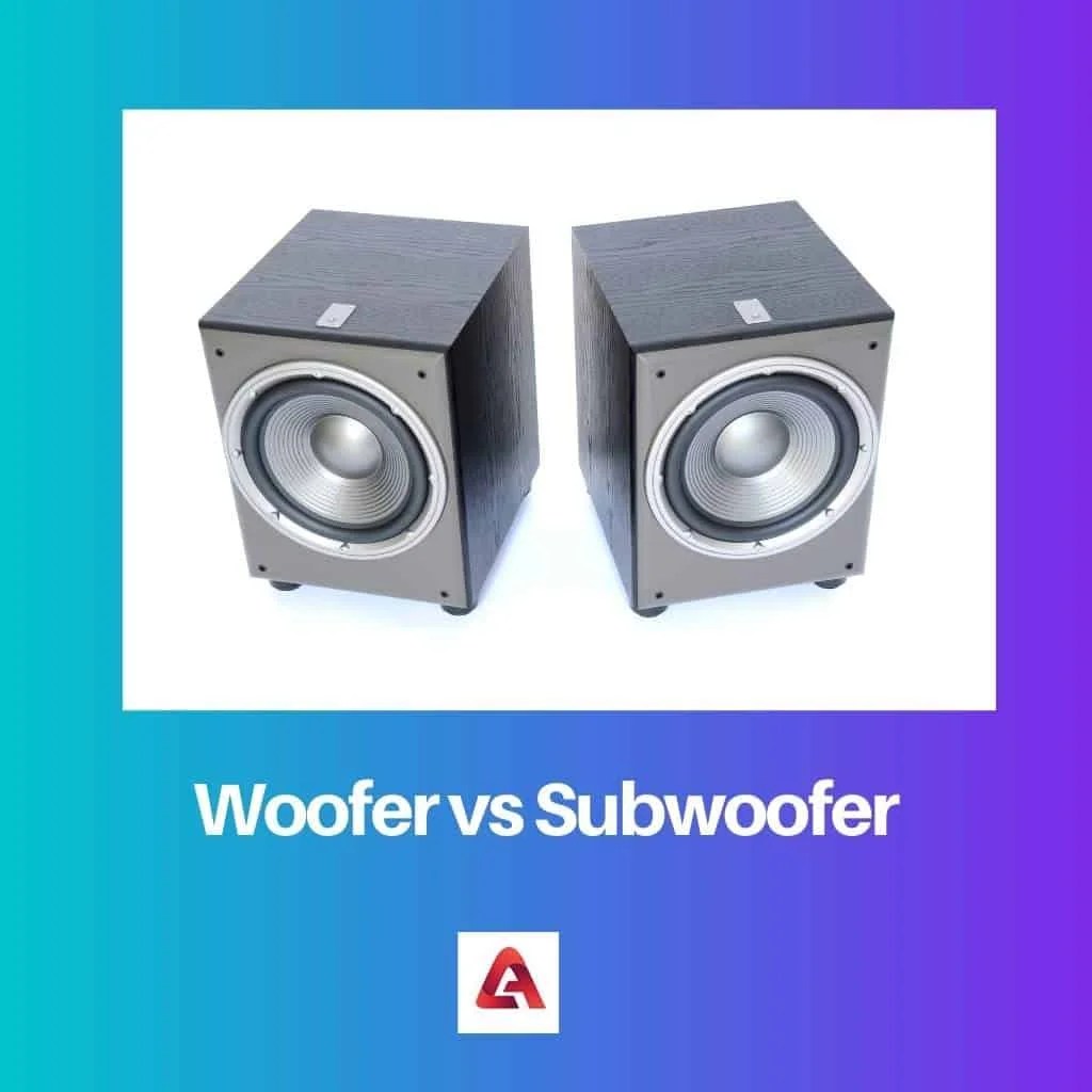 Woofer vs Subwoofer Rozdíl a srovnání