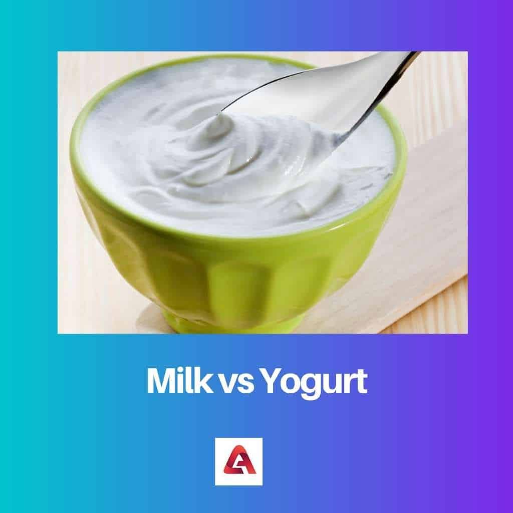 Milk vs Yogurt Difference and Comparison