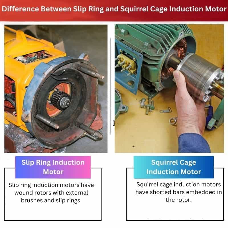 Slip Ring vs Squirrel Cage Induction Motor Difference and Comparison