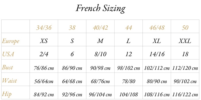 french clothing size chart Shop abroad with these clothing size