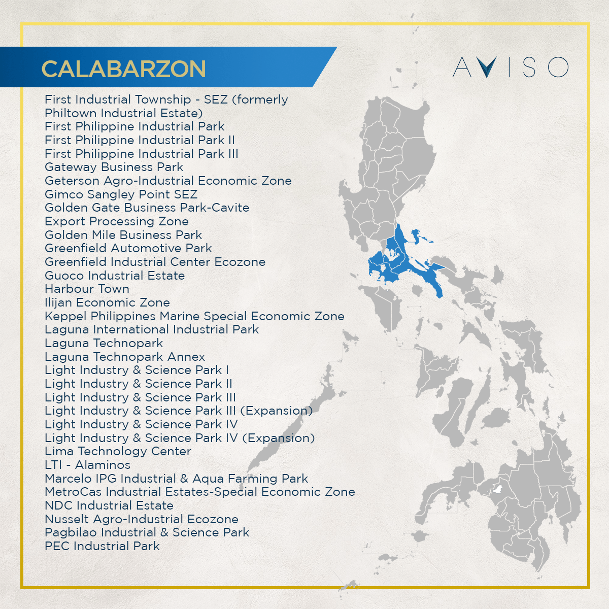 List of Industrial Parks in the Philippines AVISO