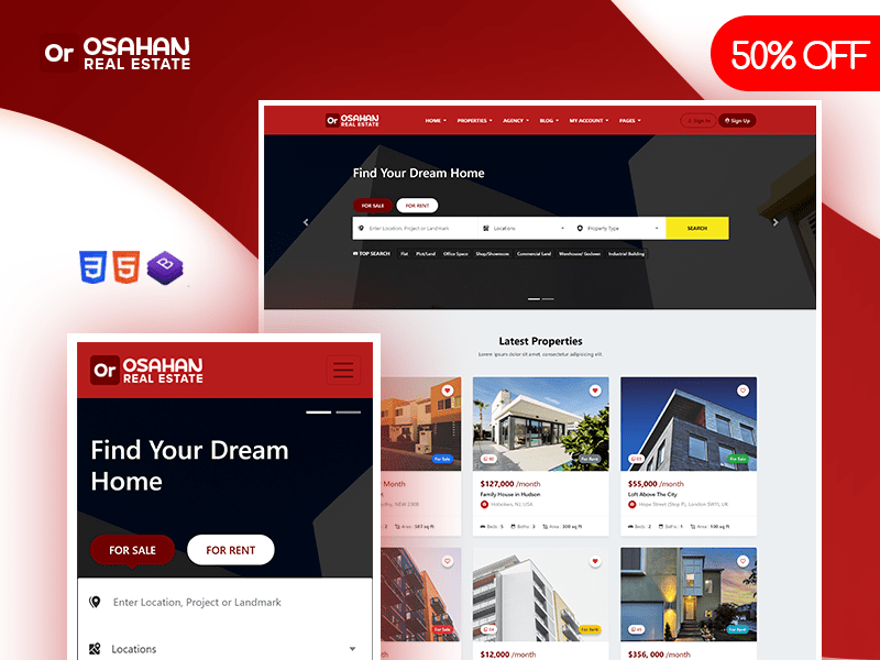 Osahan Real Estate - Bootstrap 4 Light Theme