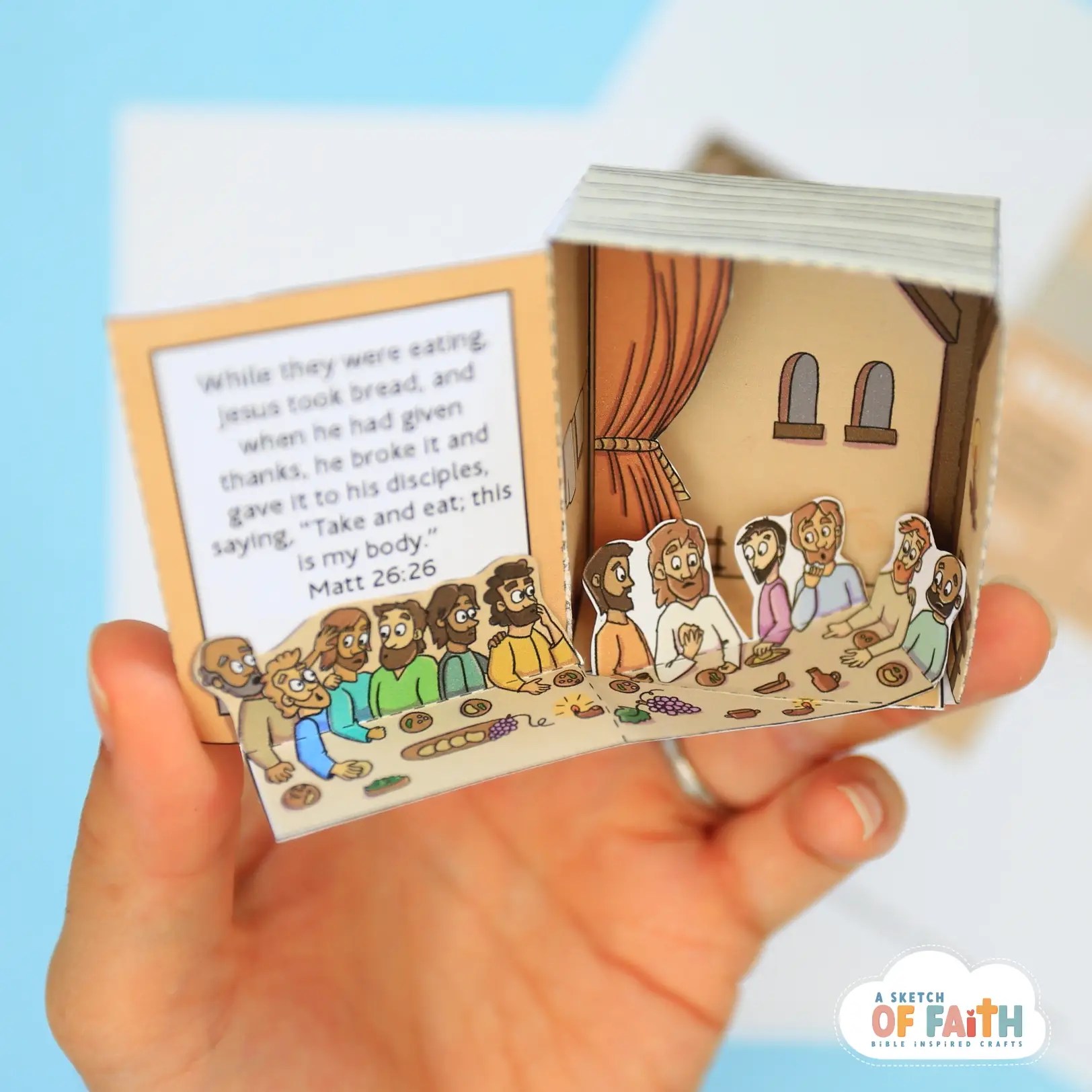 The Last Supper – Mini book – Easy Bible Crafts for kids