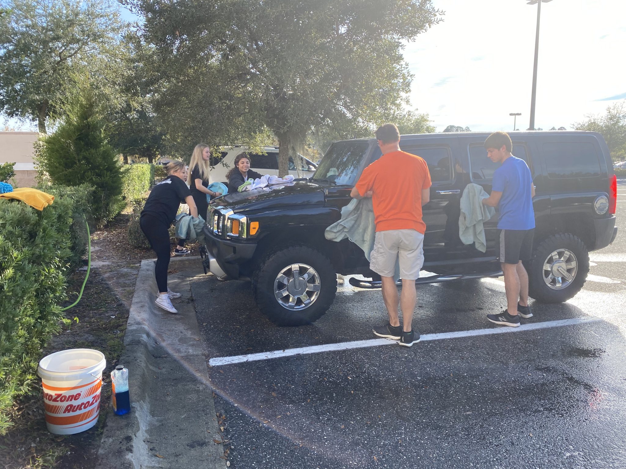 Matanzas High School Students Hold Car Wash to Benefit Caleb Struble