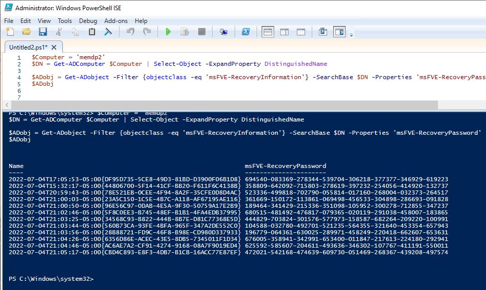 How to Query AD for BitLocker Details Ask Garth