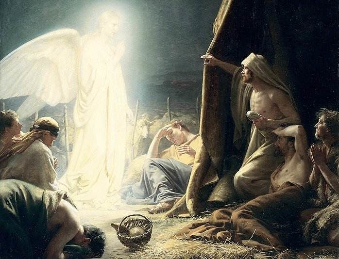 Why did the angels go to the shepherds?