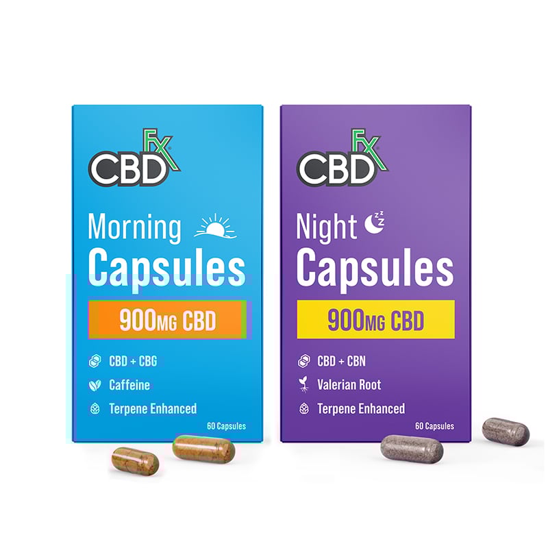 CBDFx Morning and Night CBD Capsules Set Coupon Code on AskGrowers