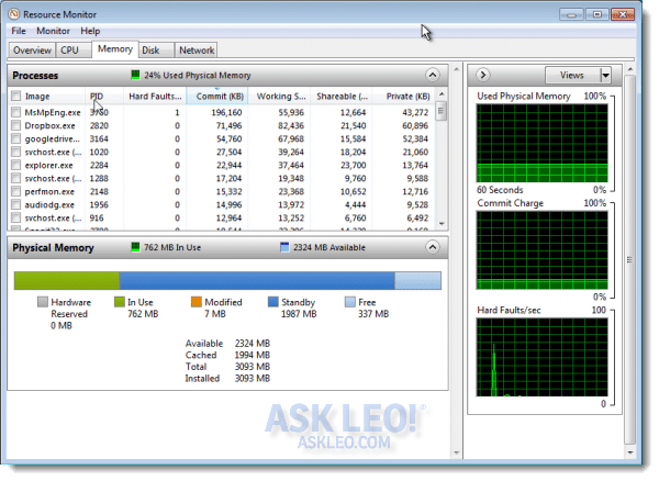 Monitoring Your System with Resource Monitor Ask Leo!