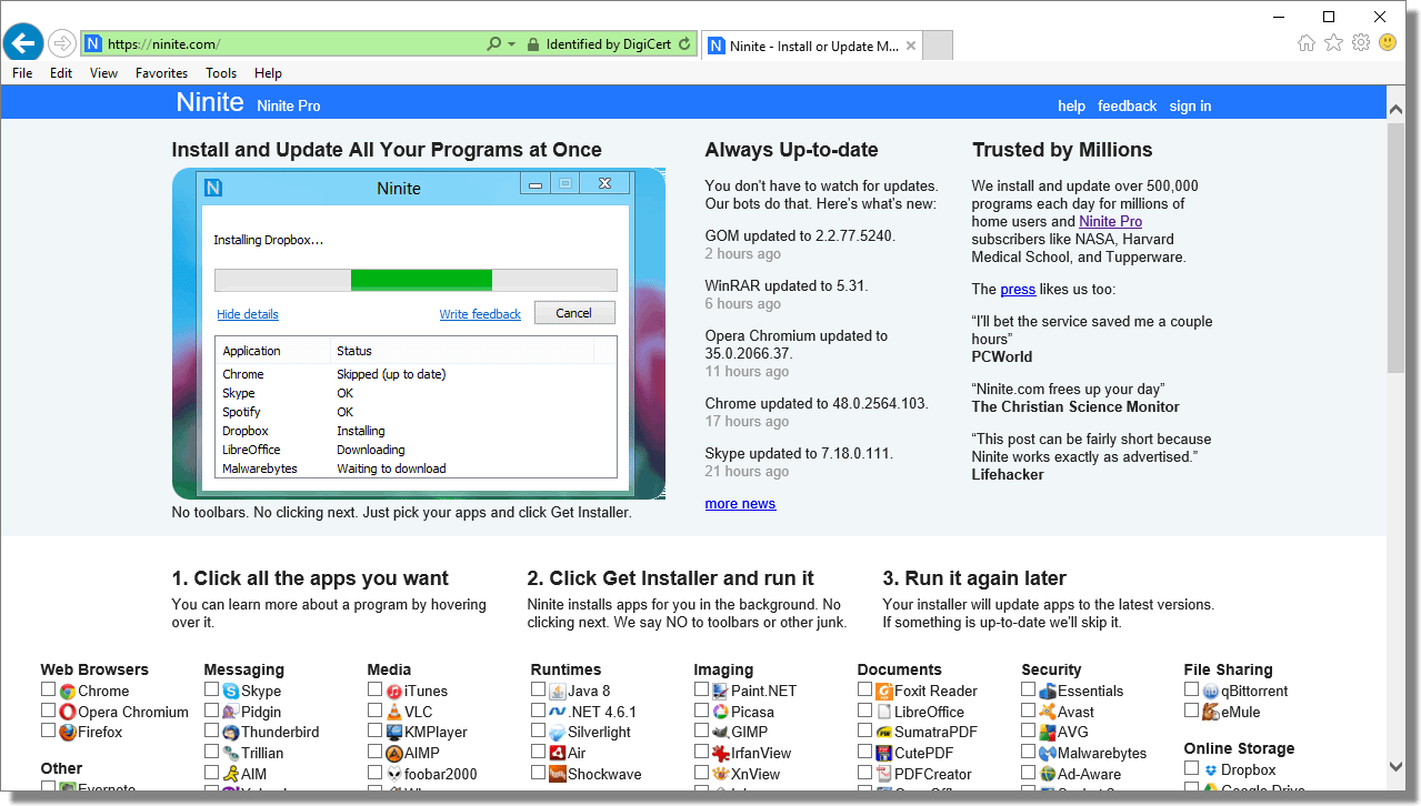 Ninite Install Popular Free Applications Quickly, Easily, and Securely Ask Leo!