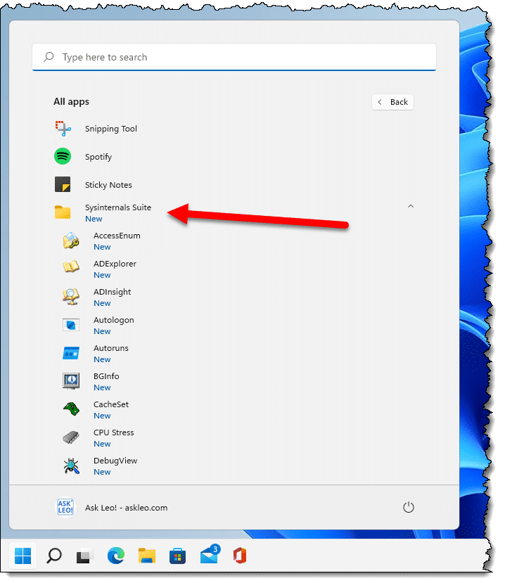 Installing SysInternals Tools Ask Leo!