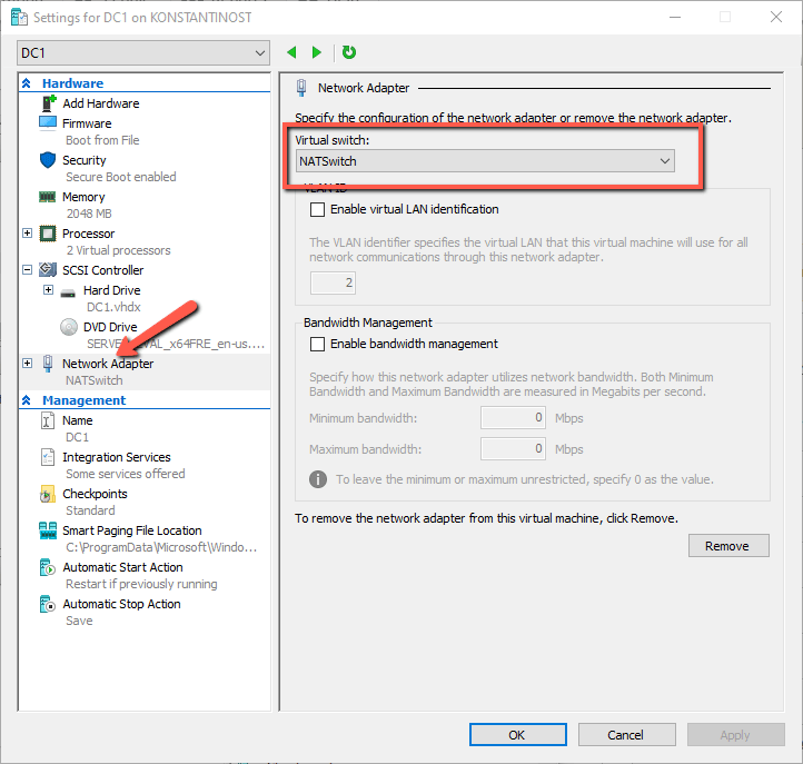 How to create a NAT Switch in HYPERV Askme4Tech