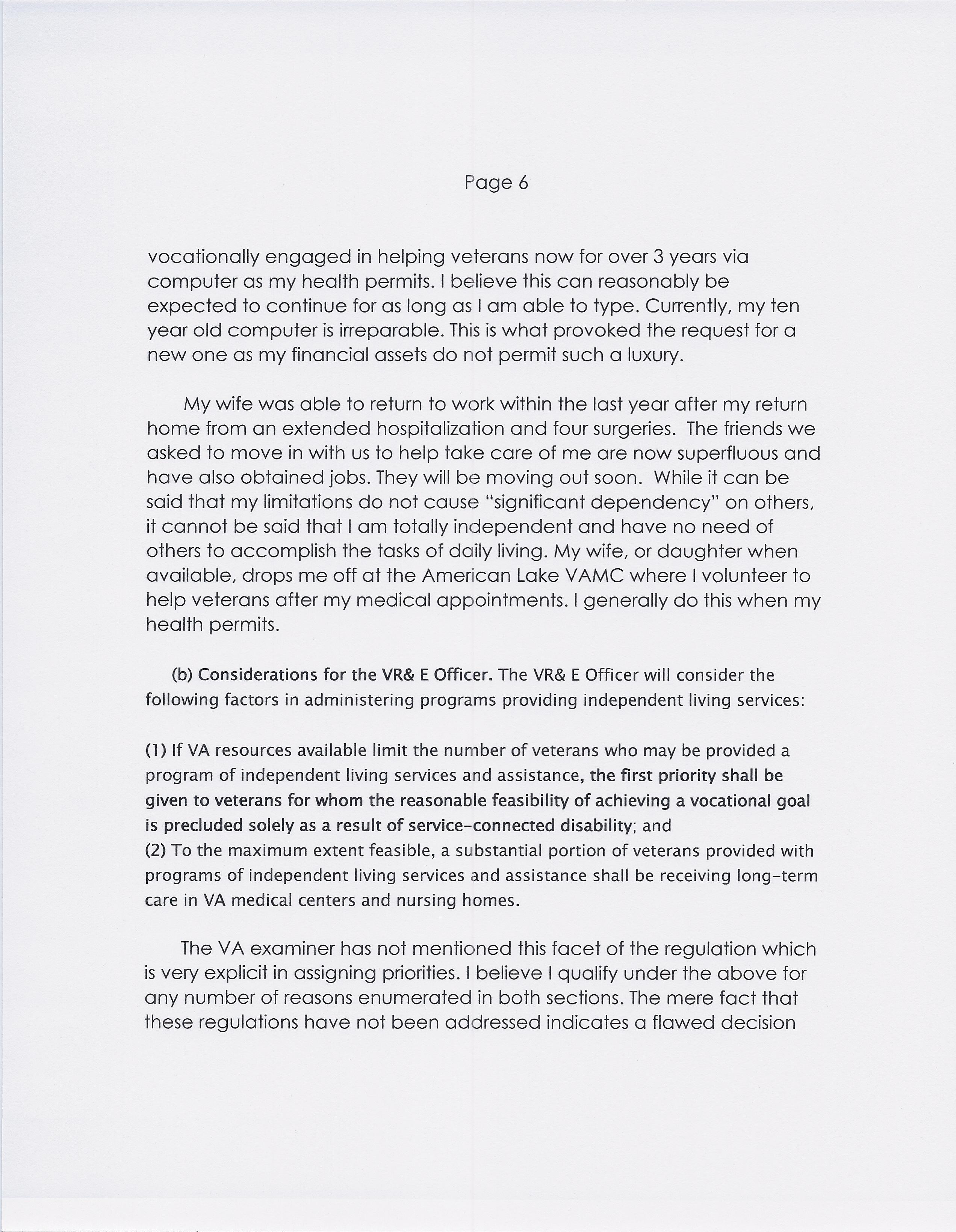 Independent Living Program Results Veterans Claims Help