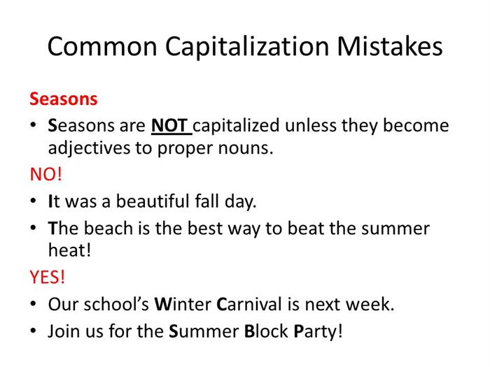 Spring Of 2022 Capitalized Should The Names Of Seasons Be Capitalized?